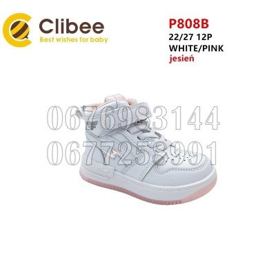 Кроссовки Clibee Apa-P808B white-pink